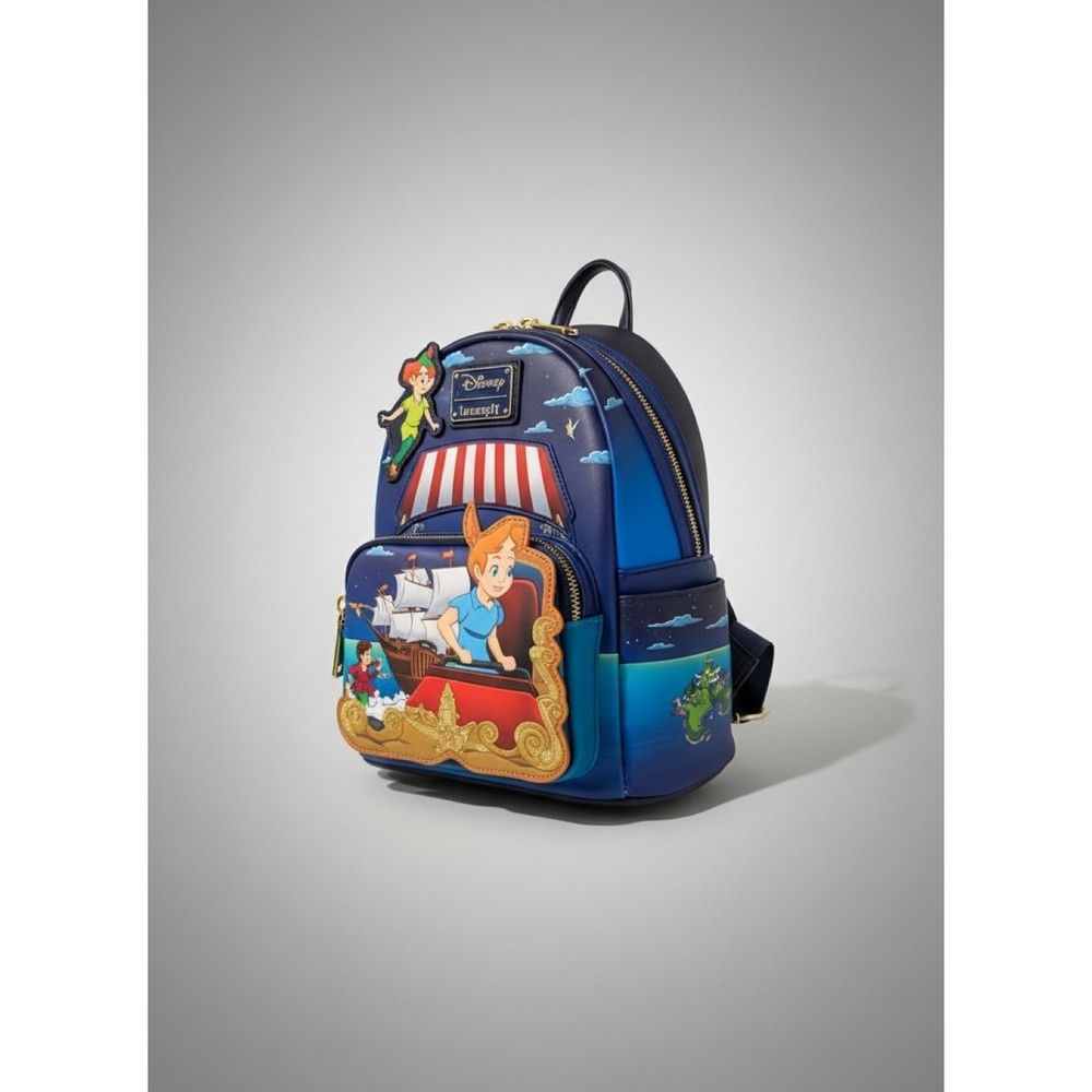 DISNEY LOUNGFLY/PETER PAN/MINI BACKPACK/NEVERLAND SCENE/NWT/60033026